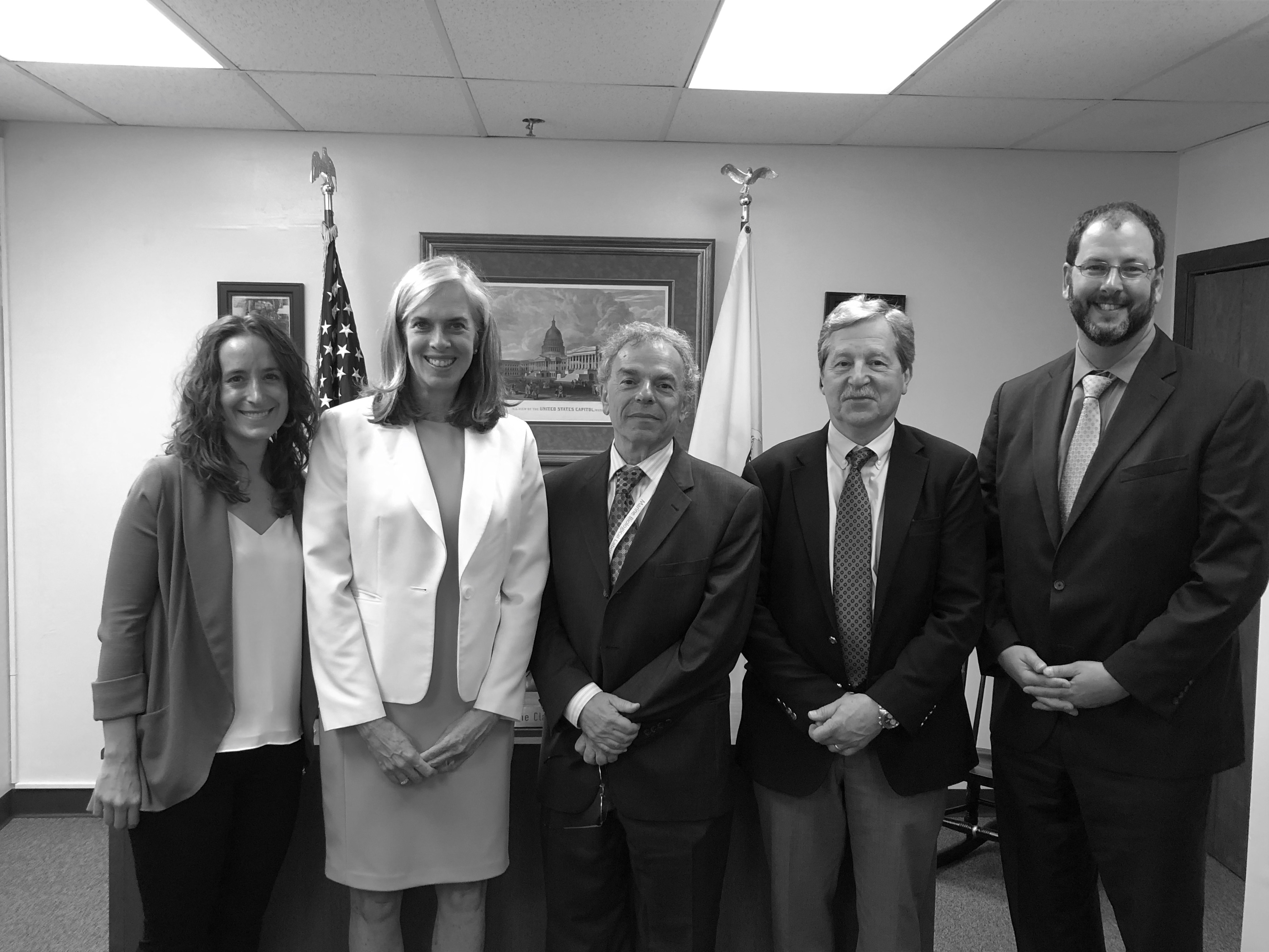 Lab Director Katie McLaughlin meets with Congresswoman Katherine Clark